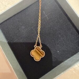 Gold Clover Pendant Necklace